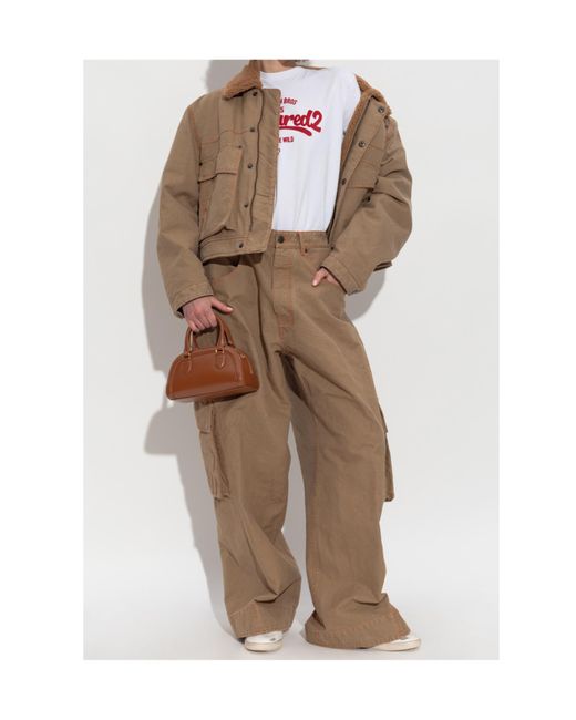 DSquared² Brown Buttoned Cropped Jacket