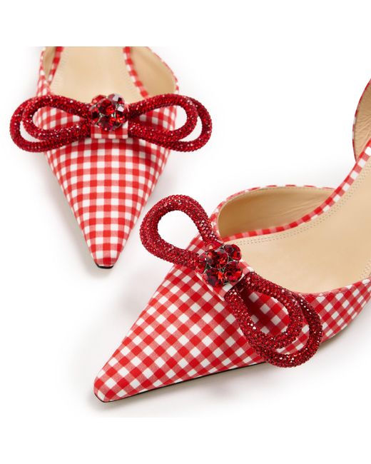 Mach & Mach Pink Polka Dot Slingbacks