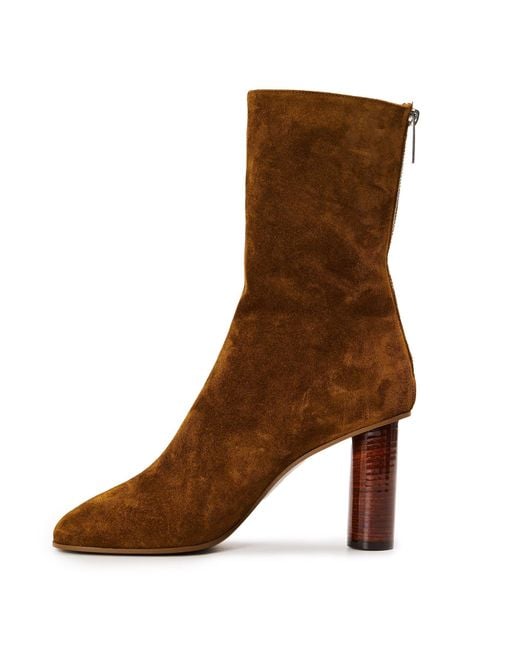 Paris Texas Brown Blockheel Ankle Boot