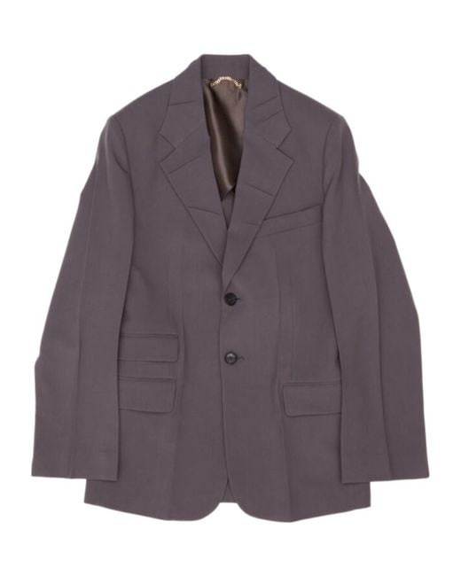 Victoria Beckham Purple Notched Lapel Jacket