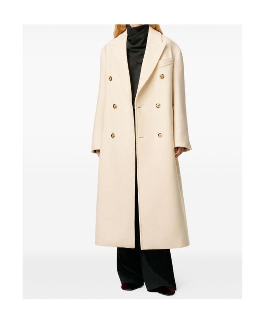 AMI Natural Ami Double Breasted Long Coat