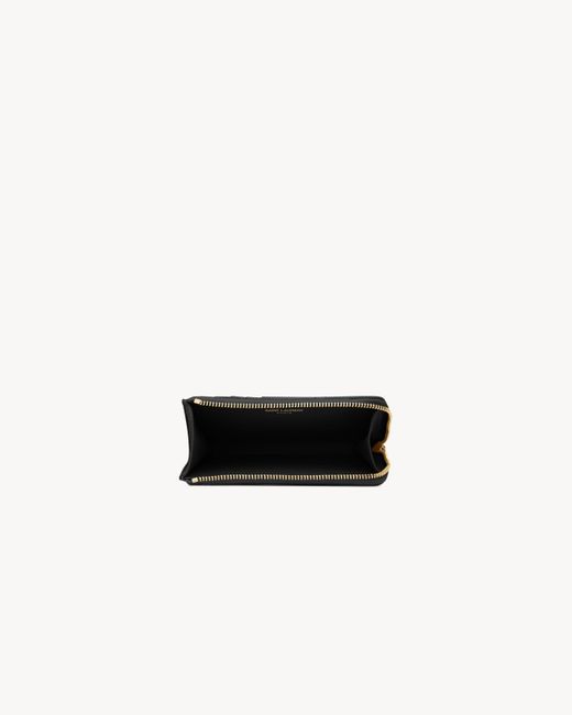 Saint Laurent Black Quilted Leather Card Holder