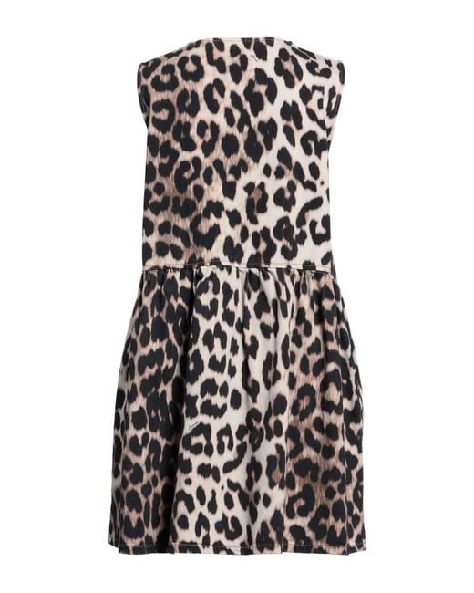 Ganni Black Sand Mini Dress Organic Cotton