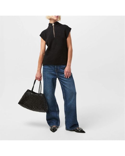 Barbour Black Half-Zip Sweater