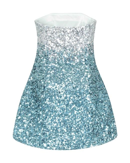 retroféte Blue Tancy Sequin Dress
