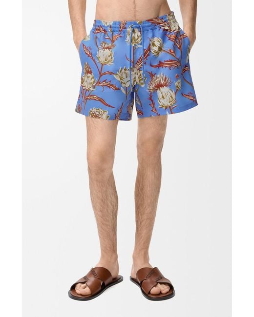 Loewe Blue Sea Floral Swim Shorts for men