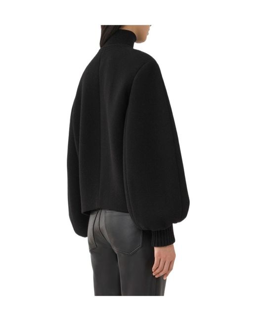Chloé Black Lantern Sleeve Wool Jacket