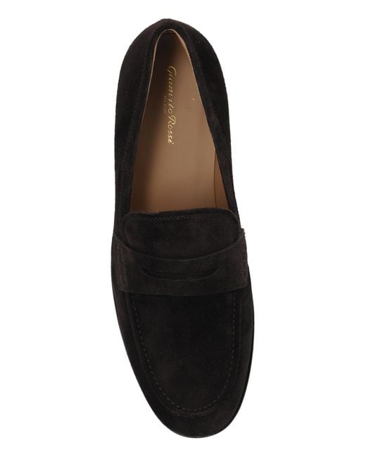 Gianvito Rossi Black George Round-Toe Loafers for men