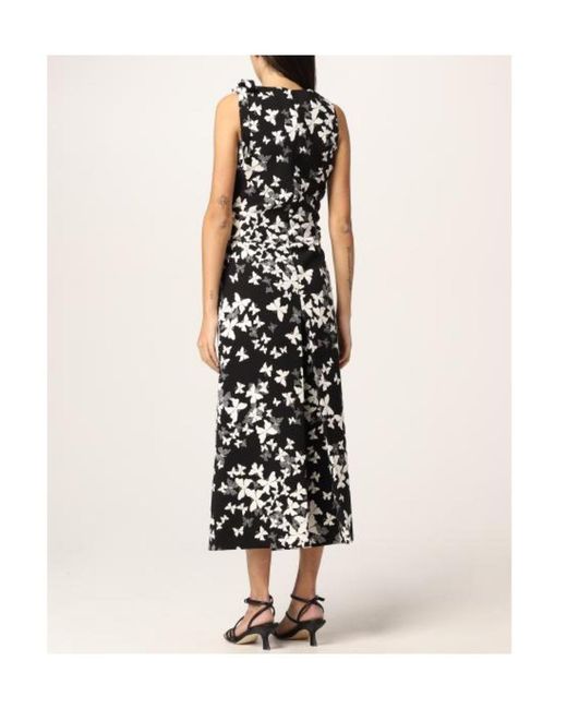 RED Valentino Black Sleeveless Printed Dress