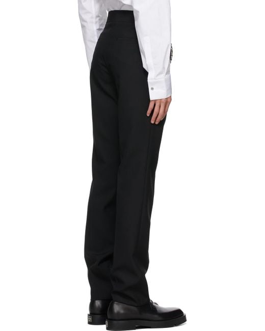 Givenchy Black Chain Link Straight Leg Trousers for men
