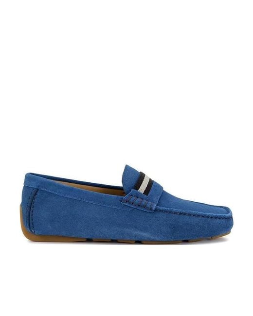 Bally Blue Logo Business Casual Shoes for men