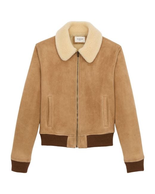 Saint Laurent Natural Long-Sleeves Jacket for men