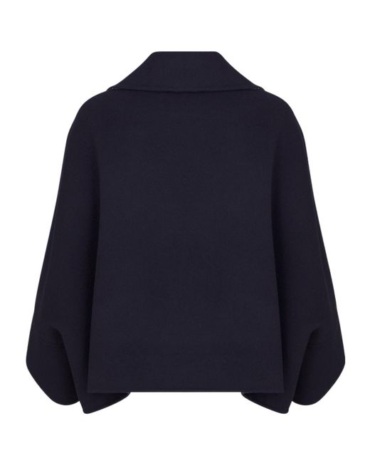 Dior Blue Double-Breasted Wool Coat