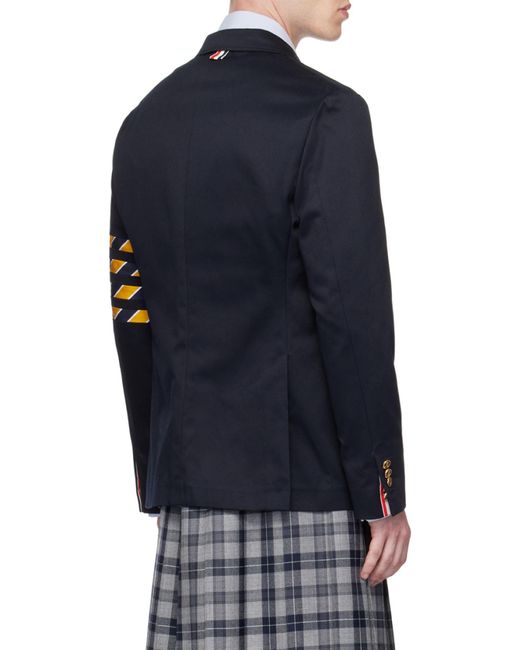 Thom Browne Black 4-Bar Striped Blazer for men