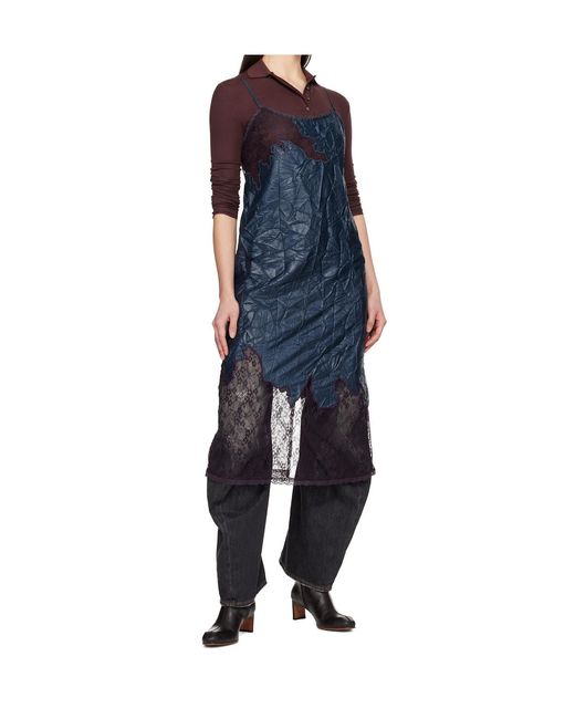 ANDERSSON BELL Blue Embroidered Lace Dress