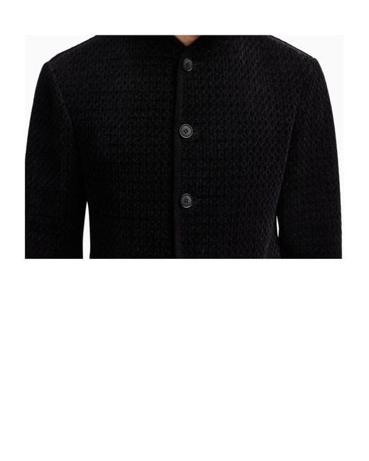 Giorgio Armani Black Single Breasted Jacket for men
