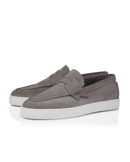 Christian Louboutin Gray Harold I Penny Loafers for men