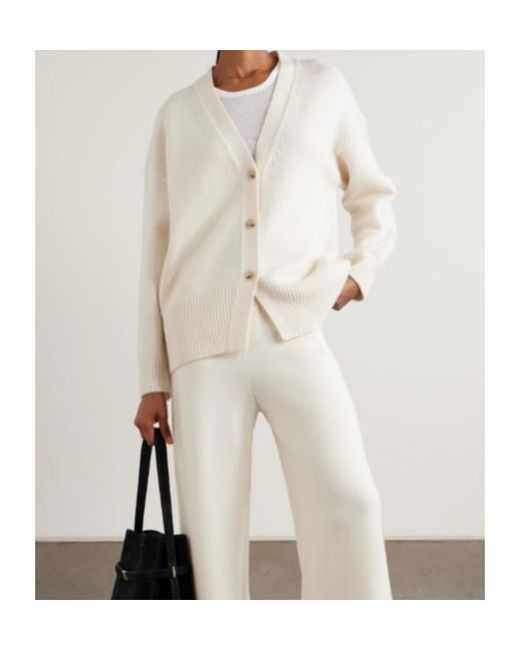 arch4 White Elward Organic Cashmere Cardigan