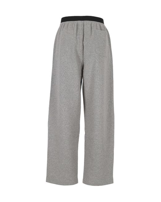 MM6 by Maison Margiela Gray Wide-Leg Trousers for men