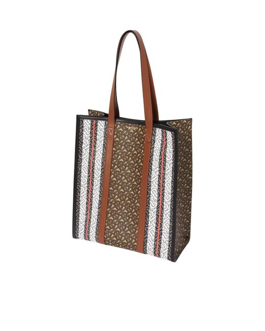 ☆【BURBERRY】☆モノグラムストライプE-キャンバストート☆ ☆【BURBERRY】☆モノグラムストライプE-キャンバストート☆