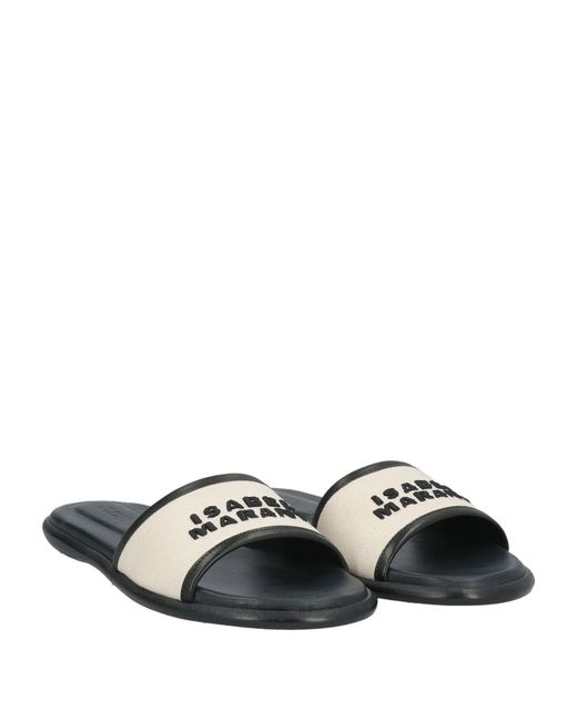 Isabel Marant Brown Two-Tone Canvas Slippers
