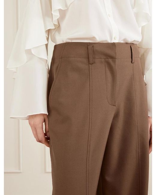 Ulla Johnson Brown Pleated Casual Pants