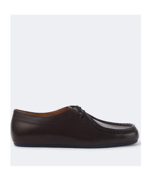 Jil Sander Brown Hood Leather Lace-Up Shoes for men