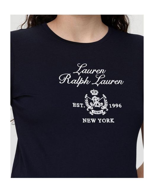 Ralph Lauren Black Lauren Logo Printed Crewneck T-Shirt
