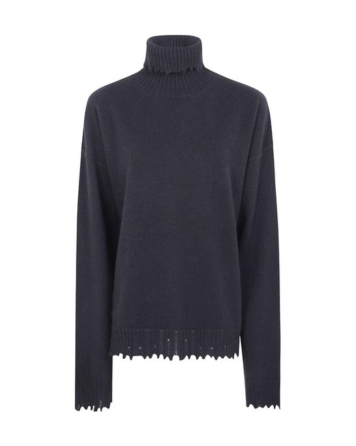 Uma Wang Blue Turtleneck Sweater