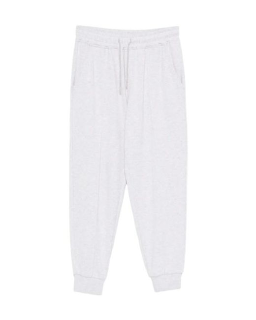 Eleventy White Drawstring Cuffed Track Pants for men