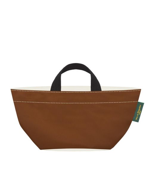 Herve Chapelier Brown Logo Tote Bag