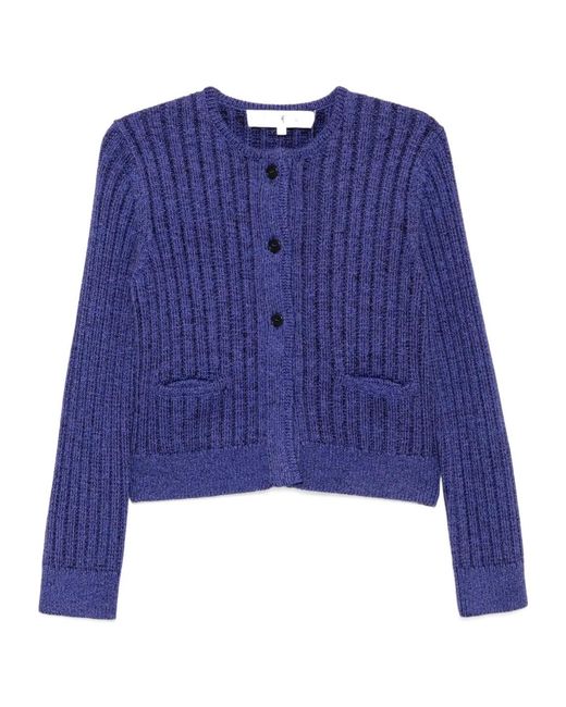 J.W. Anderson Blue Cropped Buttoned Cardigan
