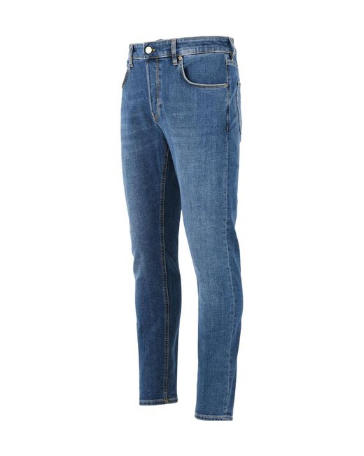 Pt05 Blue Belt-Loop Jeans for men
