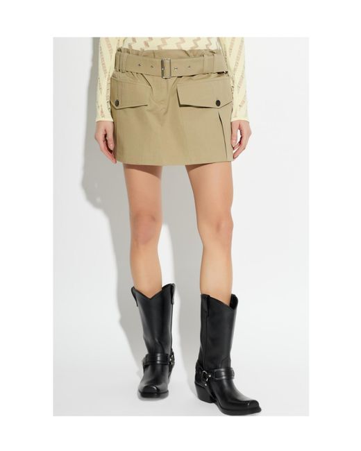 IRO Natural Belt Loop Mini Skirt