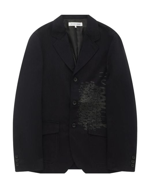 Comme des Garçons Black Single-Breasted Coat for men