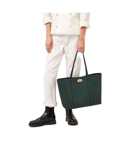 Mulberry Black Bayswater Twist-Lock Small Tote Bag