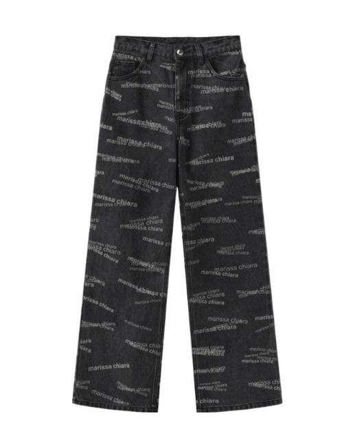 Marissa Chiara Gray Belt Loop Jeans