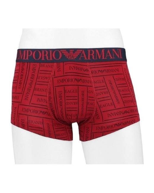 Emporio Armani Red Logo Underwear for men