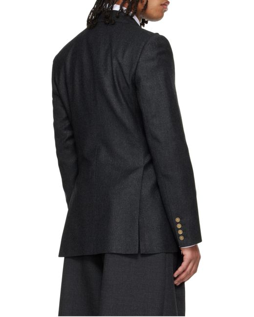 Vivienne Westwood Black Double-Breasted Tailored Blazer for men