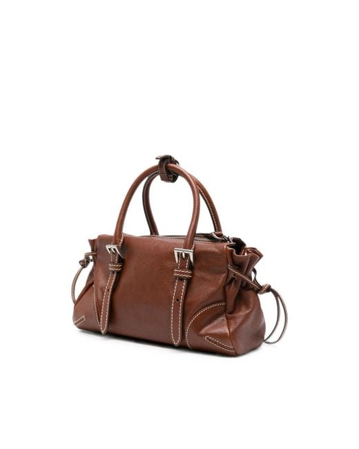 Prada Brown Bonnie Small Tote Bag