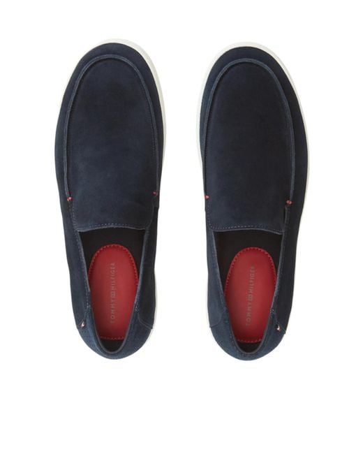 Tommy Hilfiger Blue Lightweight Suede Loafers for men