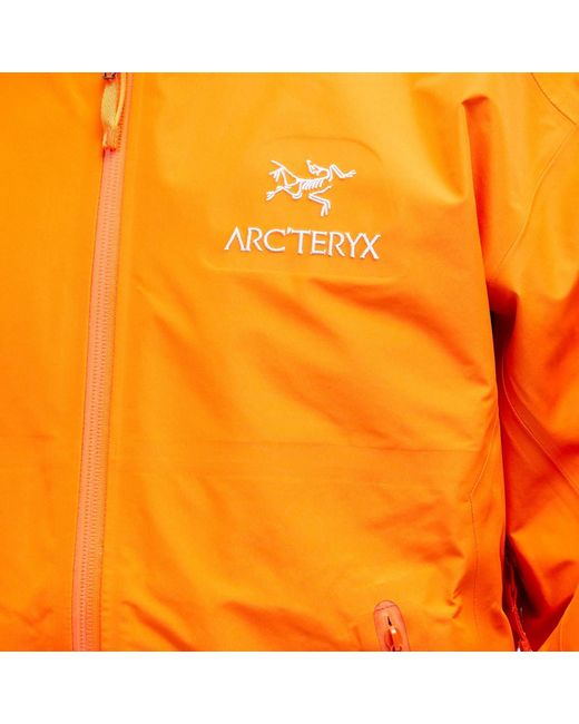 Arc'teryx Orange Logo Hooded Casual Jacket for men