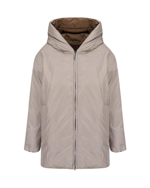 Max Mara Brown The Cube Zip-Up Drawstring Reversible Jacket