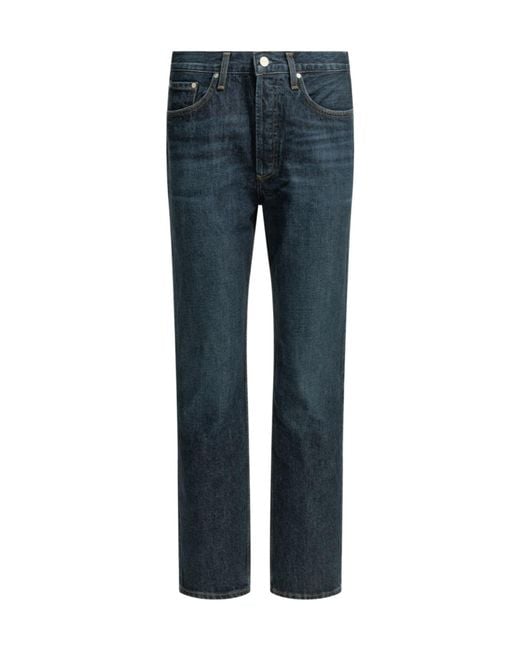 Agolde Blue Straight-Leg Jeans