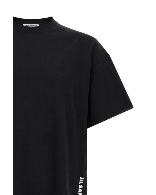 Jil Sander Black Logo T-Shirt for men