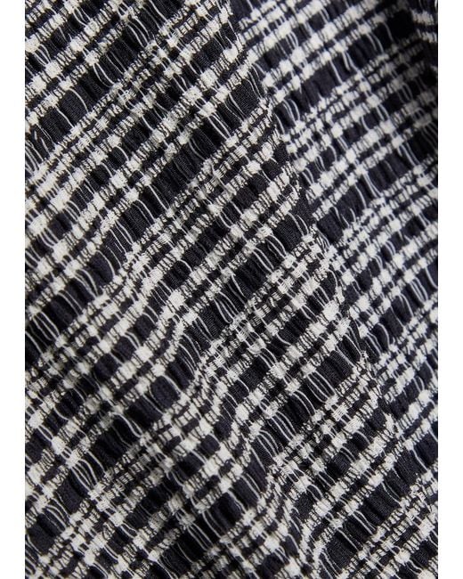 Vince Black Striped Shirred T-Shirt