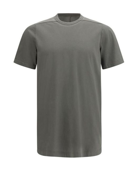 Rick Owens Gray Seam-Detail Cotton T-Shirt for men