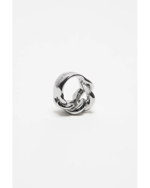 Acne White Chain-Link Ring