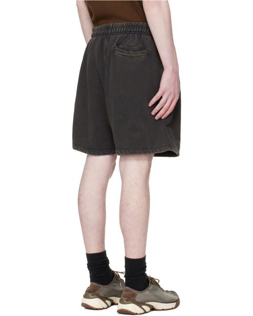 Entire studios Black Standard Elastic Waistband Sweatshorts for men