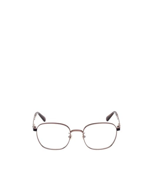 Moncler White Eyewear Square Frame Glasses for men